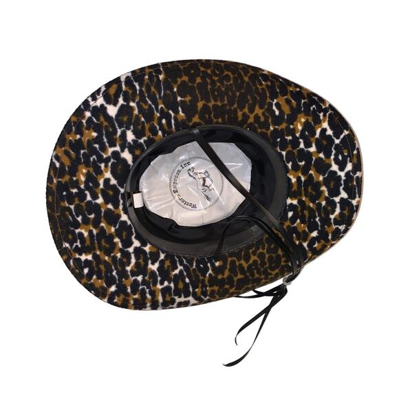 Western Express, Inc. Cowgirl Cheetah Leopard Animal Print Hat 6 7/8 - Picture 7 of 12